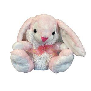 Homerbest Easter Bunny Rabbit  Stuffed Plush Floppy Ears Pink 12"  Fluffy Soft